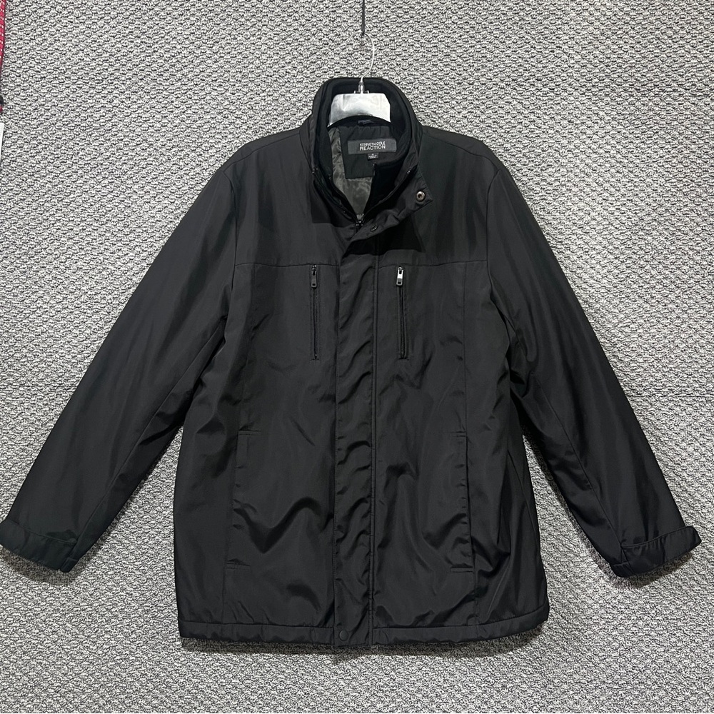 Kenneth Cole Reaction Black Performance Jacket with Stand-Up Collar